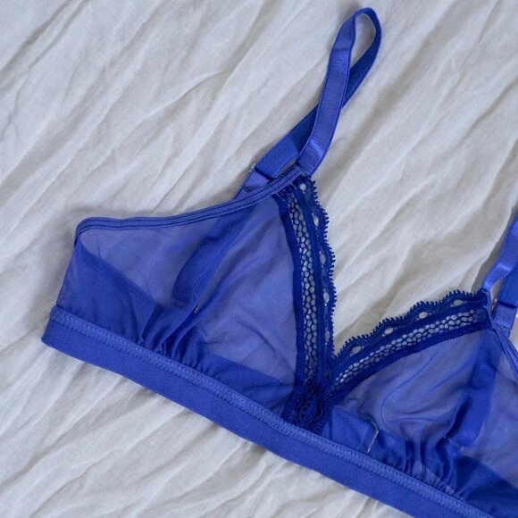 Uye Surana Ultramarine Sheerly Mesh Bralette 2X/3X - Picture 4 of 4